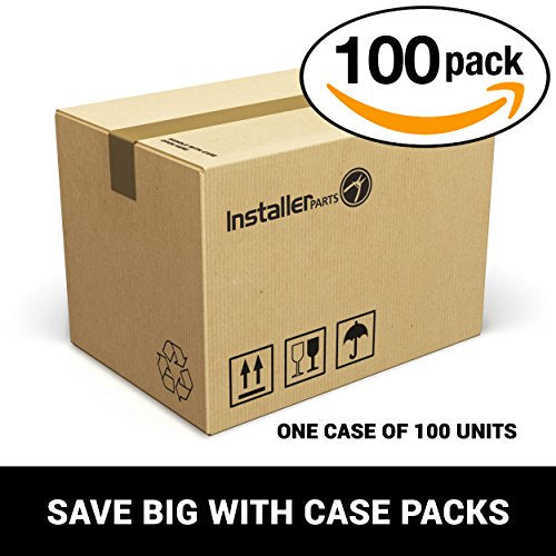 InstallerParts 100 Pack 25Ft RJ12 Modular Telephone Cord Extension - Straight Wiring, Silver