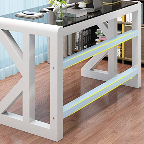 Home Office Desks E-sports table, computer desktop table, home desk, game table, bedroom simple desk, tempered glass computer desk, office study desk, computer PC, laptop desk, workstation dining tabl