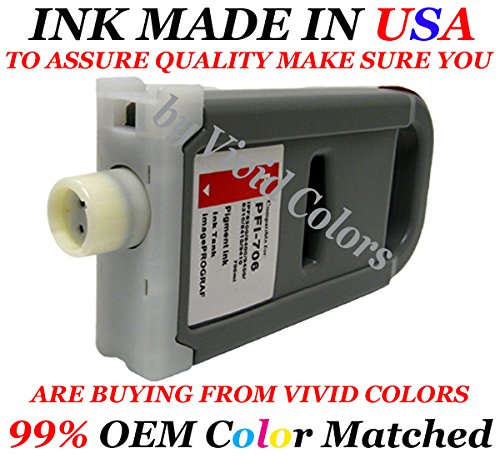 Compatible Canon PFI706 cartridges Canon PFI706 Set of 12 ipf8400s ipf8400 ipf9400s ipf9400 ipf8410s ipf8410 ipf9410s ipf9410