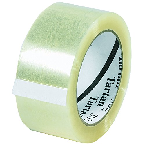 3M 302 Carton Sealing Tape, 1.6 Mil, 2" x 110 yds, Clear, 36/Case, 3M Stock# 7100177421