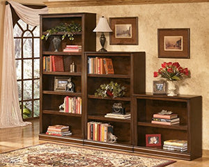 Ashley Furniture Signature Design - Hamlyn Medium Bookcase - 3 Adjustable Shelves - Traditional - Medium Brown Finish