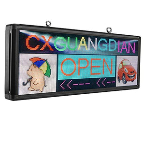 P6 Full Color led Sign Scrolling Texts Images Video Display (40''x17.9'')