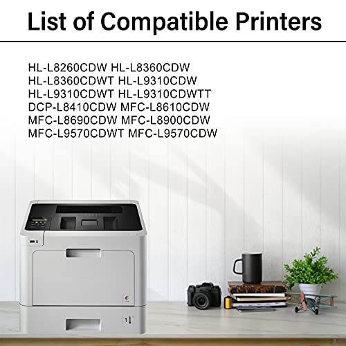 (3BK+1C+1M+1Y,6-Pack) Compatible TN-436 TN436 High Yield Toner Cartridge Replacement for Brother MFC-L8610CDW HL-L8260CDW HL-L8360CDW HL-L8360CDWT HL-L9310CDW MFC-L8690CDW Printer Toner Cartridge