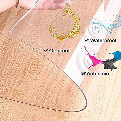 HAIZON Hard-Floor Chair Mats Entrance Floor Runner Protector, HD Transparent Carpet Hallway Hardwood Floors Mat Protect Pad, Door Mats, Floor Mats for Computer Desk - 110x800cm