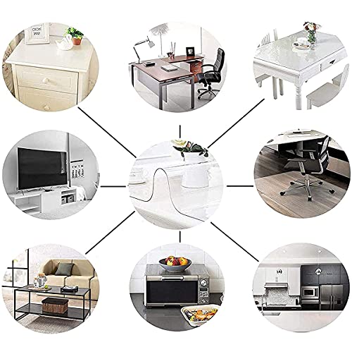CYGG Round Transparent PVC Chair Mat, Hard Floor Protector - Waterproof, Non-Slip, Multiple Sizes - 2mm Thickness