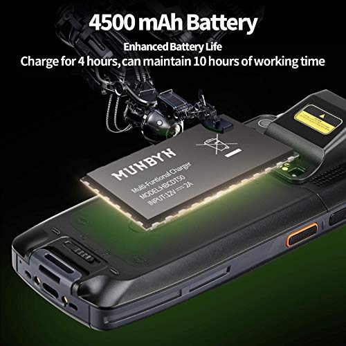 MUNBYN Android Scanner, Android 9.0 Scanner, 2D SE4710 Zebra Scanner, IP67 Rugged Android Scanner, WiFi, Bluetooth Android Barcode Scanner, 4G Mobile Android Scanner Handheld for Inventory Warehouse