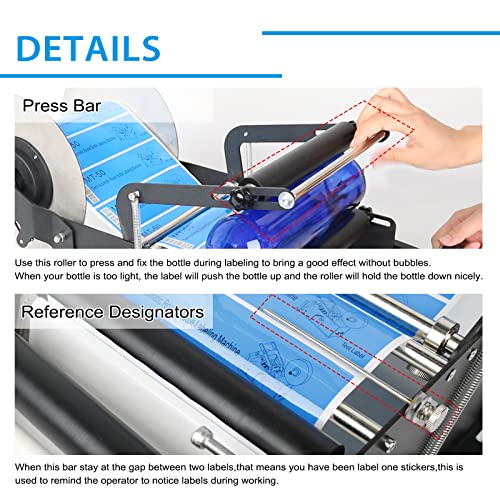 ZONEPACK Manual Lager Size Round Bottle Labeling Machine