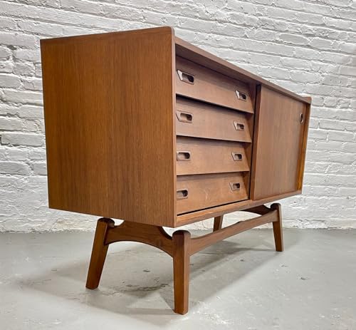 Lschool Asymmetrical Mid Century Modern Credenza/Media Stand/Sideboard