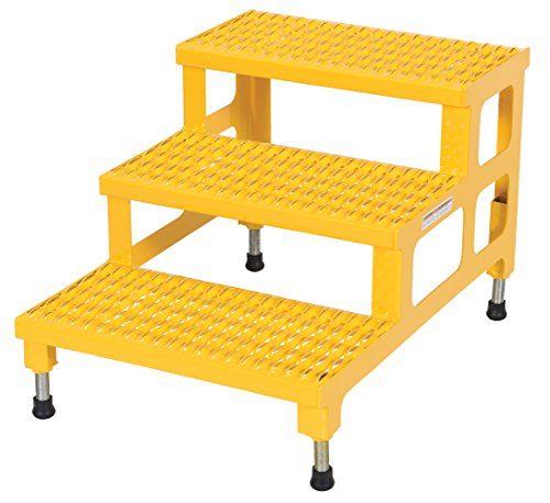 Vestil Adjustable Step Mate Stand 3 Step 500 Lb. Capacity Yellow