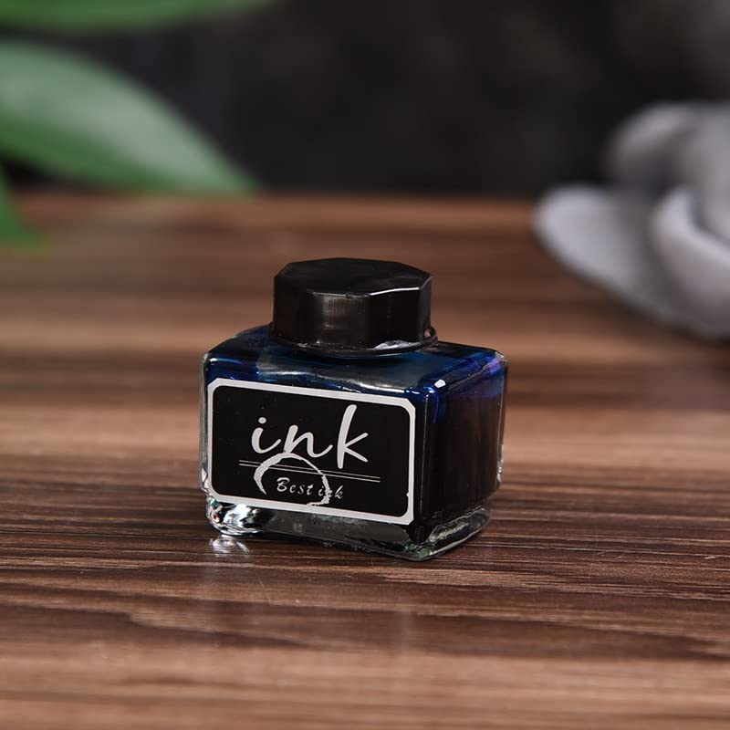 ZYKHD Calligraphy Feather Dip Pen Writing Ink Set Stationery Gift Box with Nib Wedding Feather Pen Metal Pen Set (Color : A)