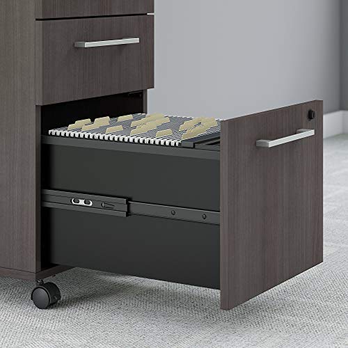 Bush Business Furniture 400 Series 72W x 30D U Shaped Table Desk with 3 Drawer Mobile File Cabinet in Storm Gray
