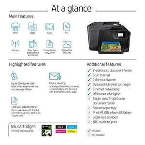 HP OfficeJet Pro 8710 All-in-One Wireless Printer, HP Instant Ink or Amazon Dash replenishment ready (M9L66A)