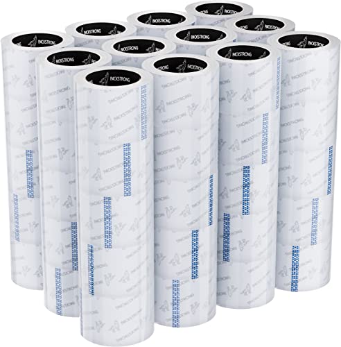 Packstrong Industrial Grade Clear Packing Tape (60 Rolls) - 110 Yards per Roll - 3" Wide x 2.0 mil Thick, Acrylic Adhesive Heavy Duty Tape for Box Office Moving Packaging Shipping