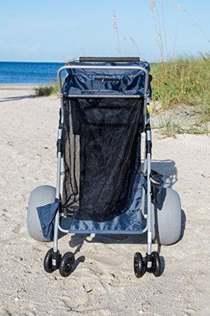 Custom Big Wheel Beach Cart, 12" Balloon Tires, Rolls Easily Over Soft Sand