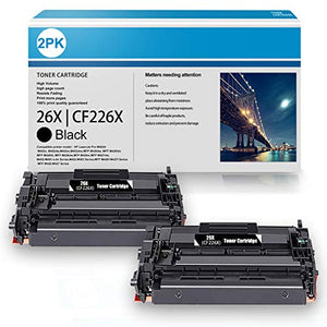 26X | CF226X Toner Cartridge High Yield Replacement for HP Pro M402n M402dw M402m MFP M402dne M426fdn M426fdw M426dw M402-M403 n-dn M402-M403 M426f-M427f Series Printer (Black, 2-Pack)