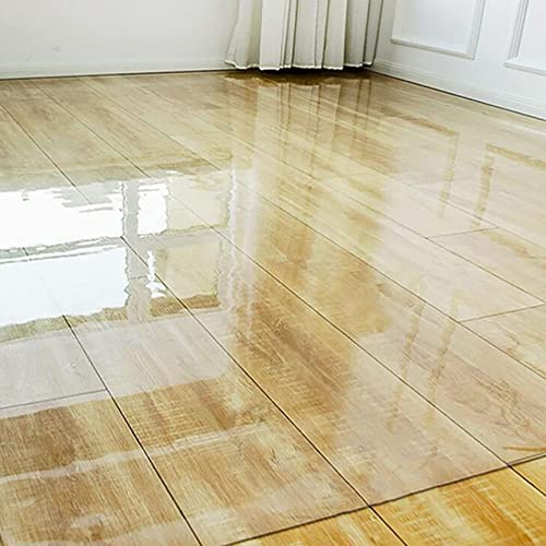 REMYSAOS Floor Protector PVC Transparent - Anti-Slip Waterproof Chair Mat for Hardwood Floor