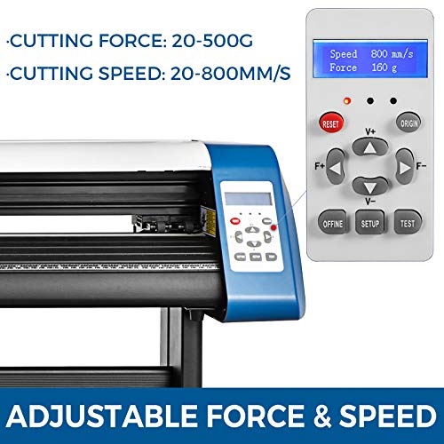 VEVOR Vinyl Cutter 53 Inch Vinyl Cutter Machine Semi-Automatic DIY Vinyl Printer Cutter Machine Manual Positioning Sign Cutting with Floor Stand Signmaster Software