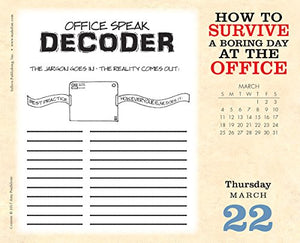 How to Survive a Boring Day at Office 2018 Daily Calendar