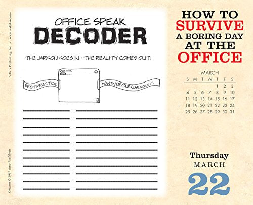 How to Survive a Boring Day at Office 2018 Daily Calendar