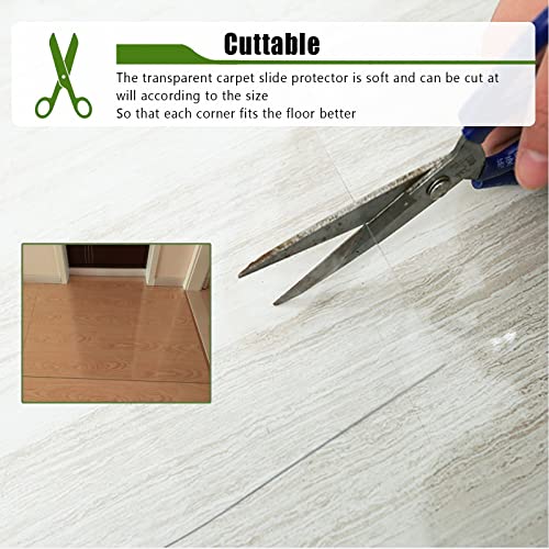 JYDQM Clear Plastic Vinyl Rug Protector Cover - 1.5mm Thick Floor Mat for Carpet and Office Chair - Wipeable - (Size)