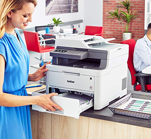 Brother MFC-L3710CW Compact Digital Color All-in-One Printer Providing Laser Printer Quality Results with Wireless, Amazon Dash Replenishment Enabled