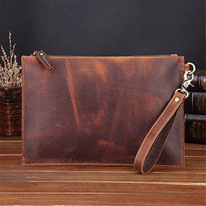HNTHY Large-Capacity Clutch Bag Retro Hand Bag Business Envelope Bag Document Bag Men's Bag (Color : A, Size : 21 * 30 * 1cm)