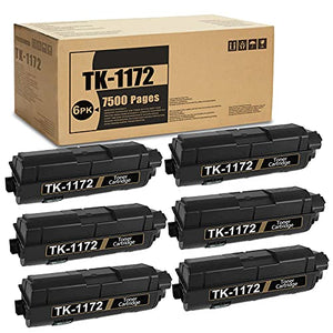 TK-1172 TK1172 (1T02S50US0) Toner Cartridge (6 Pack) Compatible Replacement for Kyocera M2540d M2540dw M2040dn Printer