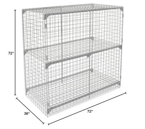 Global Industrial Wire Mesh Security Cage 72x36x72