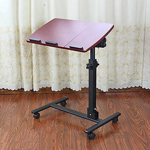 Teerwere Drafting Table Home Laptop Desk Movable Lifting Folding Simple Desk Painting Table (Color : Photo Color, Size : One Size)