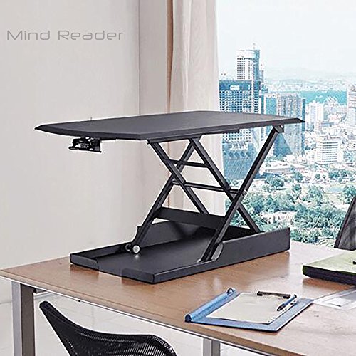 Mind Reader Multipurpose Home Office Computer Desk, Sit and Stand Desk, Workstation Desk, Gaming Desk