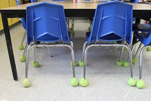 Generic Chair Glide Floor Protectors 300 Blue PreCut Tennis Balls - Heavy Duty