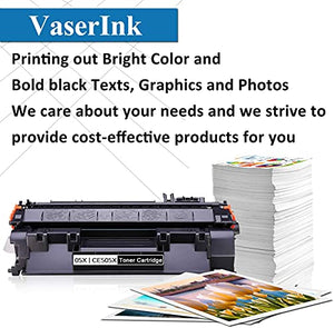 High Yield 05X | CE505X Toner Cartridge Replacement for HP Laserjet P2035 P2035n P2055 P2055d P2055dn P2055x Printer Toner (4 Pack Black) - by VaserInk