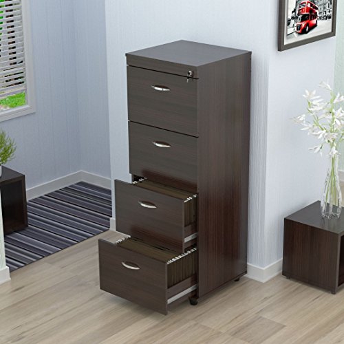 Inval America Uffici Commercial Collection 4 Drawer File Cabinet