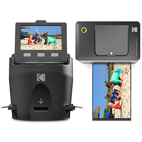 Kodak Scanza Film Scanner & Dock Printer Bundle - Scan, Save and Print Negatives & Slides to 4x6 Prints - Set Includes Kodak Printer Dock, Kodak Scanza Digital Film Scanner & 16GB SD Card w/Reader