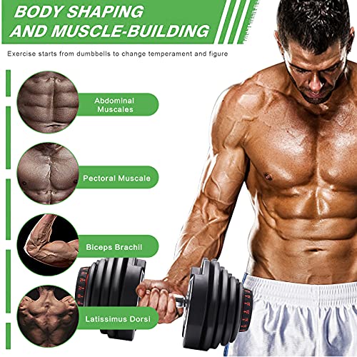 DatingDay 90Lbs Adjustable Dumbbells,Adjustable Dumbbell Weight Set,Can Be Used As Dumbbells for Gym Work Out Home Training Suitable for Men and Women (Single)