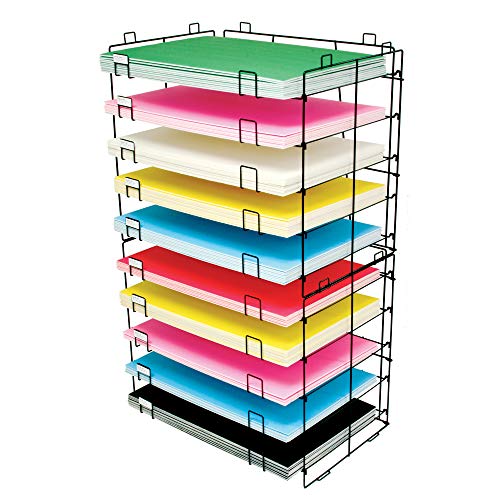 BAZIC Products Stackable Foam Board Display Rack 10-Slots, Metal Steel Powder Coated - 56"x32"x21.5