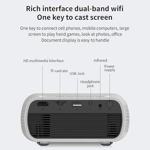 BAILAI Projector Multimedia Version 1080P 1800 Lumens LED Home Theater