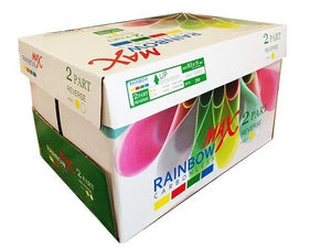 8.5 x 11 Rainbow Max Carbonless Paper, 2 Part Reverse, 2500 Sets, 10 Reams (for Offset Printing)