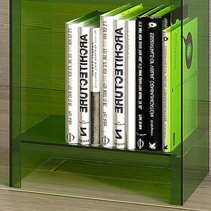 WEBERT Rolling Utility Cart Freestanding Display Bookcase - Gray (Yellow, 15.7" Dx9.8 Wx46.4 H)