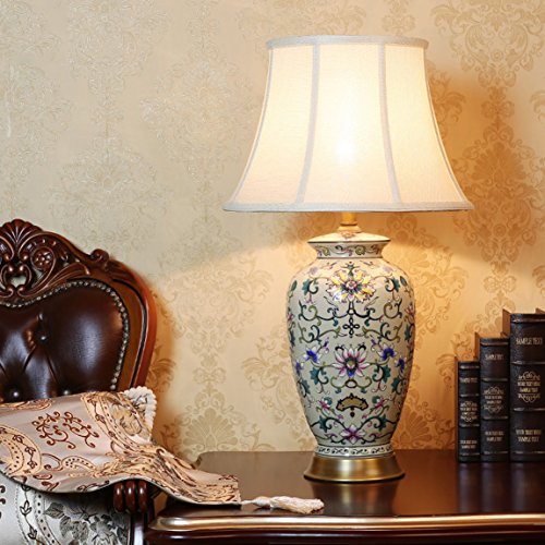 505 HZB Bedroom Bedside Lamp Living Room Desk Lamp, American Rural Creative Lamp