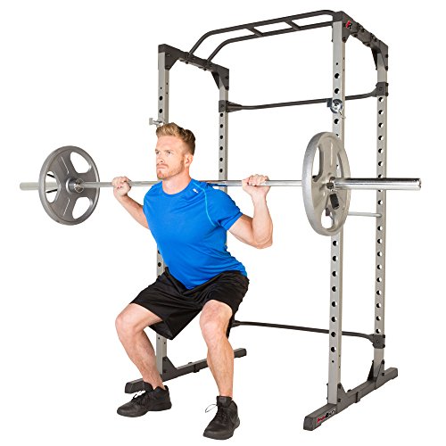 Fitness Reality 810XLT Super Max Power Cage | Optional Lat Pull-down Attachment and Adjustable Leg Hold-down | Power Cage Only