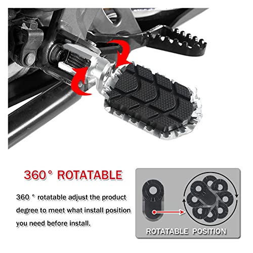 CORCI Motorcycle Foot Pegs for BMW F850GS F750GS R1200GS R1250GS - Front Adjustable Footrests
