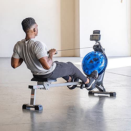 Sunny Health & Fitness Hydro+ Dual Resistance Magnetic Water Rowing Machine (Hydro+)