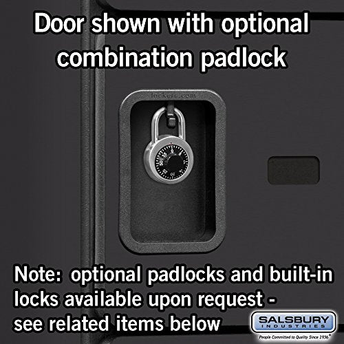 Salsbury Industries 6-Tier Box Style Designer Wood Locker, 6-Feet High, 18-Inch Deep, Black