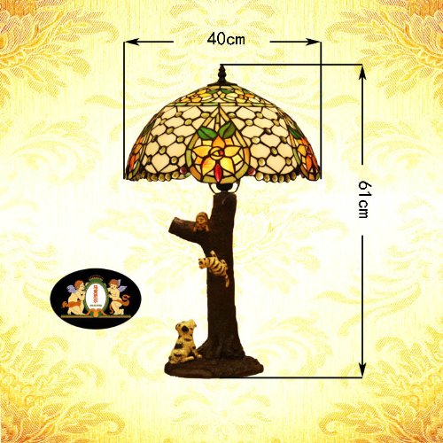 Tiffany Europaische retro style hand-painted stained glass table lamp
