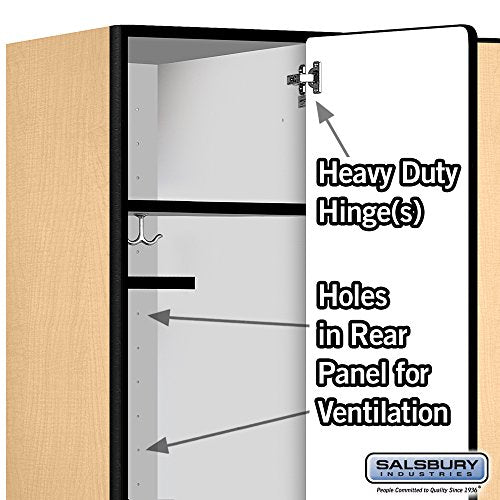 Salsbury Industries Extra Wide Designer Wood Locker - 1-Tier, 6ft H x 21in D, Maple
