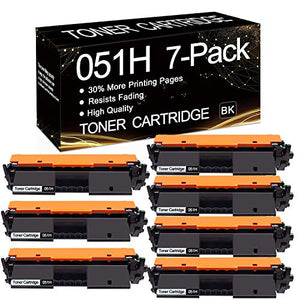 7-Pack Black 051H Compatible Toner Cartridge Replacement for Canon ImageCLASS LBP161dw MF160 LBP160 Canon i-SENSYS MF260 LBP260 Series Printer,Sold by SinaToner.
