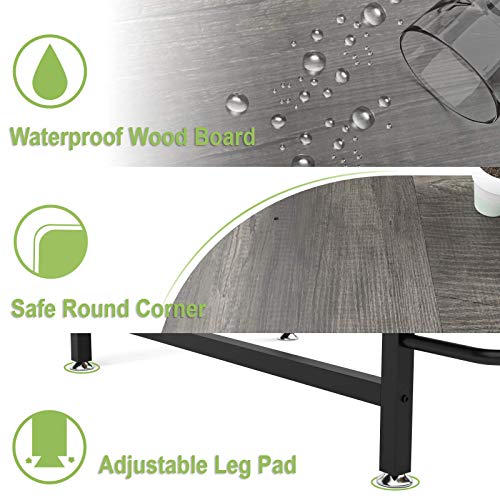 Teraves Computer Desk with 5 Tier Shelves & Reversible L Shaped Desk with Shelves Round Corner Computer Desk Gaming Table Workstation for Home Office