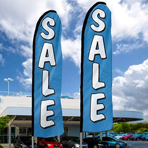 EZ Line Used Car Dealership Swooper Feather Flag 15ft Auto Sales 3 Flag Dealer Pack