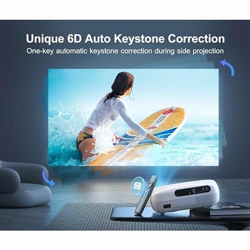 BAILAI 1080P 4K Projector 500 ANSI 6D Auto Keystone Home&Outdoor Video